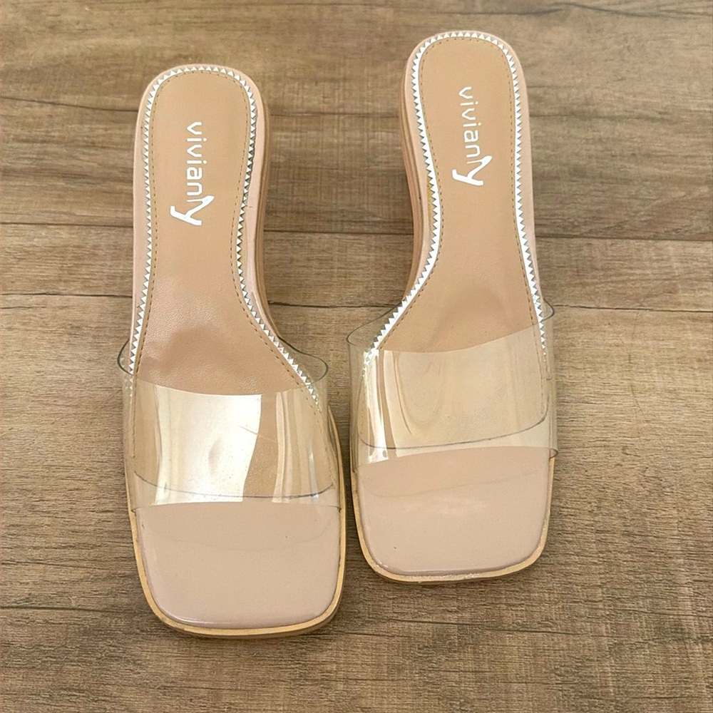 Clear heels